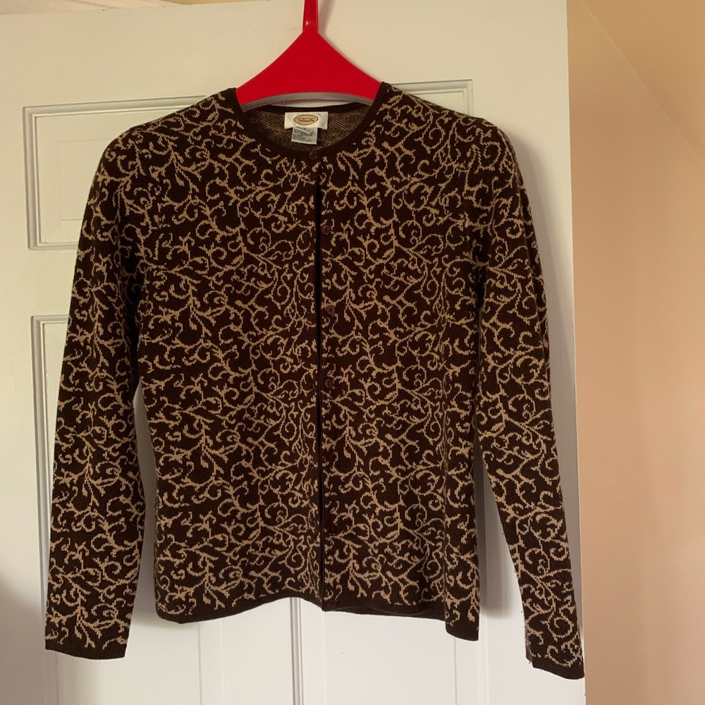 Vintage 1990’s woman’s silk and cashmere cardigan.